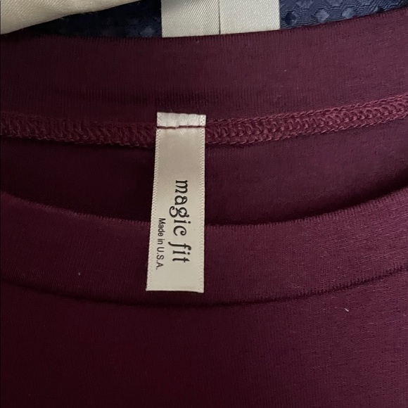 Magic Fit Burgundy and Camouflage Long Sleeve Tee - Picture 2 of 6
